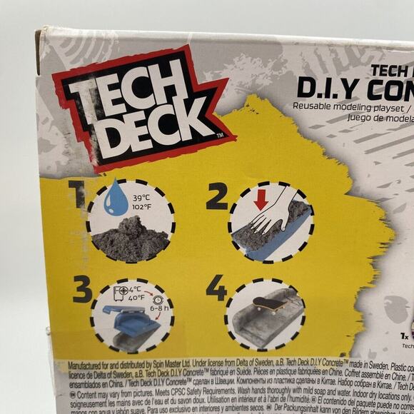 TECH DECK DIY Concrete Reusable Modeling Playset W/Exclusive Enjoi Fingerboard - Picture 12 of 12